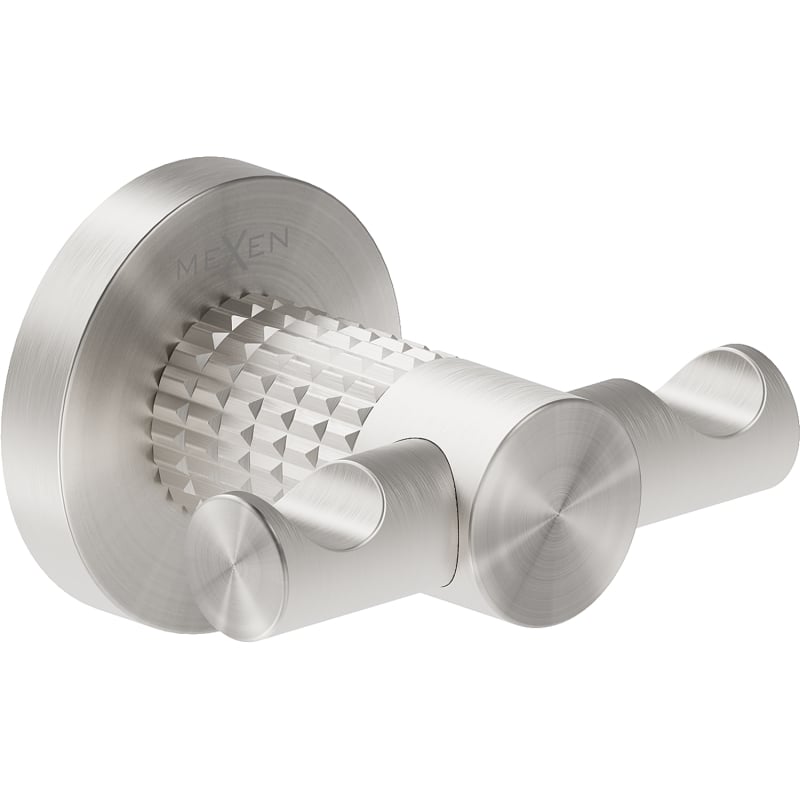Mexen Triv doppelter Handtuchhaken, gebürstetes Nickel - 70A33012-97