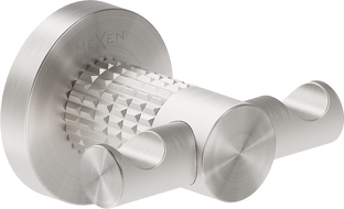 Mexen Triv doppelter Handtuchhaken, gebürstetes Nickel - 70A33012-97