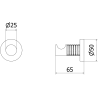 Mexen Triv Handtuchhaken, gold - 70A33011-50