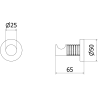 Mexen Triv Handtuchhaken, gebürstetes Kupfer - 70A33011-65
