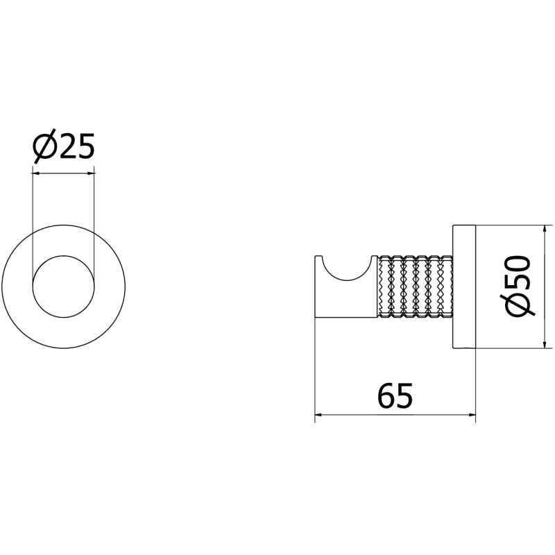 Mexen Triv Handtuchhaken, schwarz - 70A33011-70
