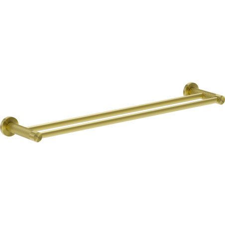 Mexen Triv doppelter Handtuchhalter, gebürstetes Gold - 70A33047-55