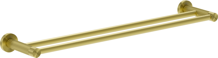 Mexen Triv doppelter Handtuchhalter, gebürstetes Gold - 70A33047-55