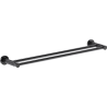 Mexen Triv doppelter Handtuchhalter, black chrome - 70A33047-73