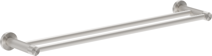 Mexen Triv doppelter Handtuchhalter, gebürsteter Nickel - 70A33047-97