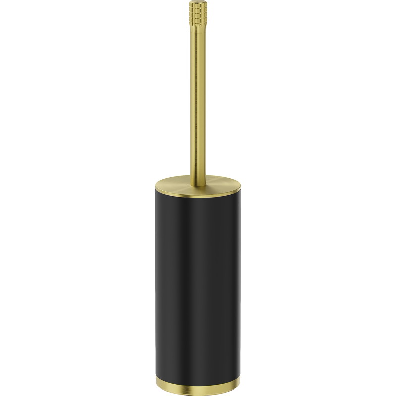 Mexen Triv stehende Toilettenbürste, schwarz/gebürstetes Gold - 70A33073-55B