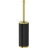 Mexen Triv stehende Toilettenbürste, schwarz/gebürstetes Gold - 70A33073-55B