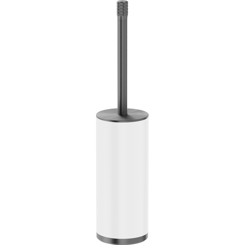Mexen Triv stehende Toilettenbürste, weiß/gun gray gebürstet - 70A33073-66W