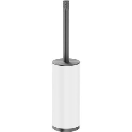 Mexen Triv stehende Toilettenbürste, weiß/gun gray gebürstet - 70A33073-66W