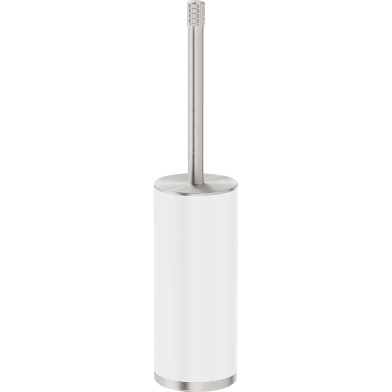 Mexen Triv stehende Toilettenbürste, weiß/gebürstetes Nickel - 70A33073-97W