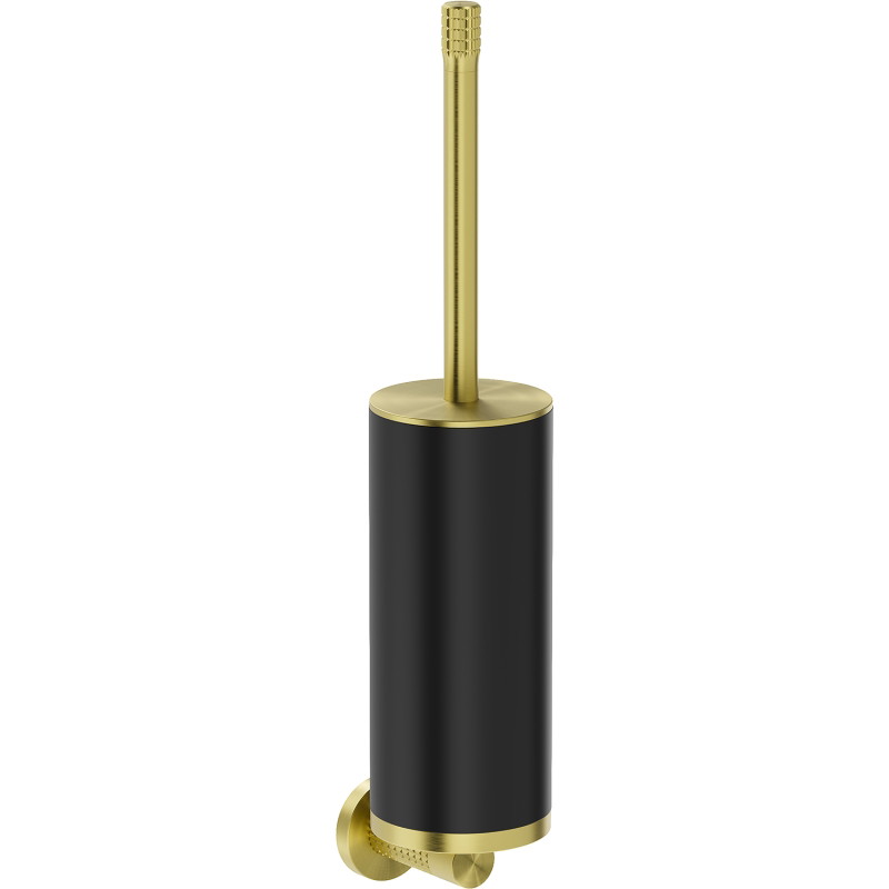 Mexen Triv Toilettenbürste, schwarz/gebürstetes Gold - 70A33071-55B