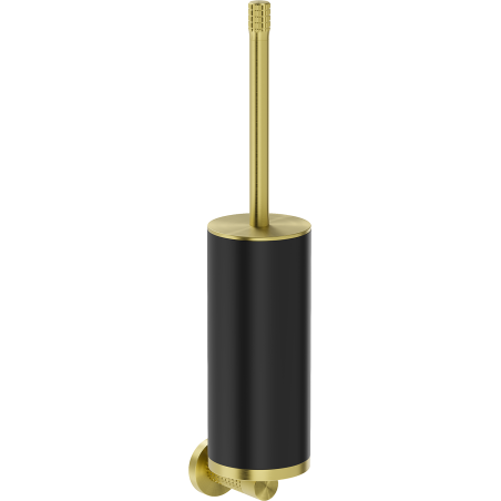 Mexen Triv Toilettenbürste, schwarz/gebürstetes Gold - 70A33071-55B