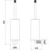 Mexen Triv Toilettenbürste, schwarz - 70A33071-70B