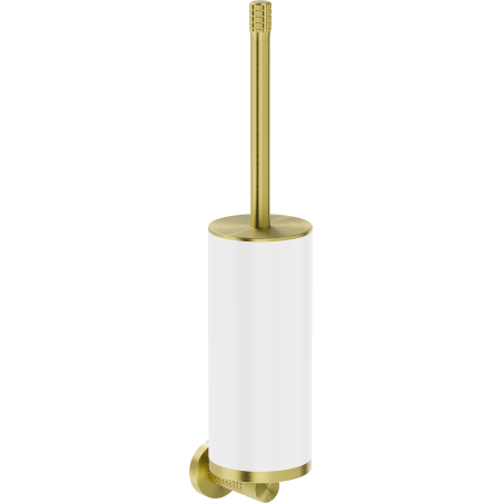 Mexen Triv Toilettenbürste, weiß/gold gebürstet - 70A33071-55W