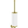 Mexen Triv Toilettenbürste, weiß/gold gebürstet - 70A33071-55W