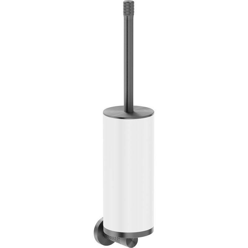 Mexen Triv Toilettenbürste, weiß/Gun Grey gebürstet - 70A33071-66W