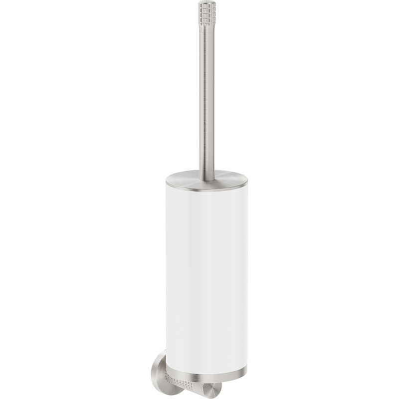 Mexen Triv Toilettenbürste, weiß/gebürstetes Nickel - 70A33071-97W