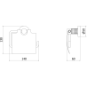 Mexen Triv Toilettenpapierhalter, weiß - 70A33021-20