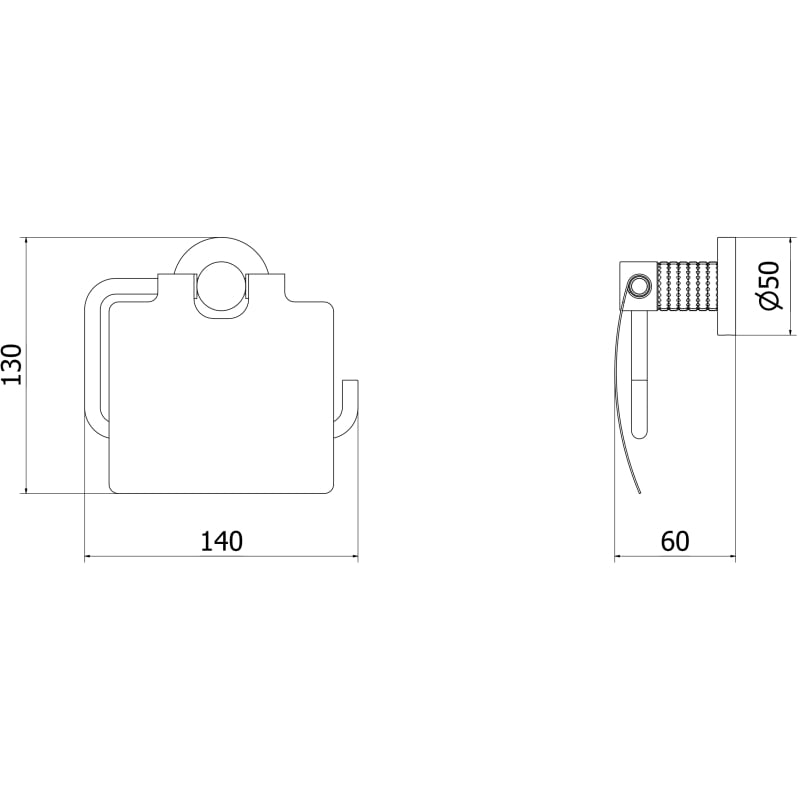Mexen Triv Toilettenpapierhalter, gebürstetes Gold - 70A33021-55