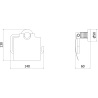 Mexen Triv Toilettenpapierhalter, schwarzes Chrom - 70A33021-73