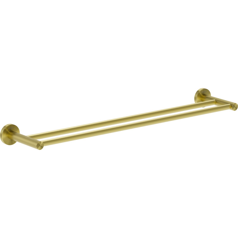 Mexen Ovio doppelter Handtuchhalter, gebürstetes Gold - 70A19547-55