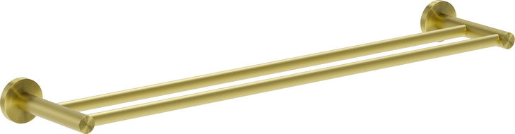 Mexen Ovio doppelter Handtuchhalter, gebürstetes Gold - 70A19547-55