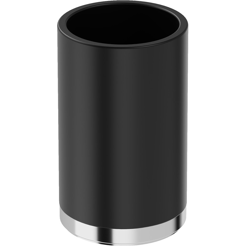Mexen Triv stehender Zahnbürstenbecher, schwarz/chrom - 70A33053-00B
