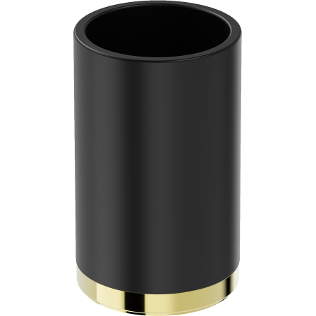 Mexen Triv stehender Zahnbürstenbecher, schwarz/gold - 70A33053-50B