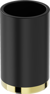 Mexen Triv stehender Zahnbürstenbecher, schwarz/gold - 70A33053-50B