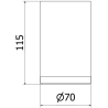 Mexen Triv stehender Zahnputzbecher, schwarz/roségold - 70A33053-60B