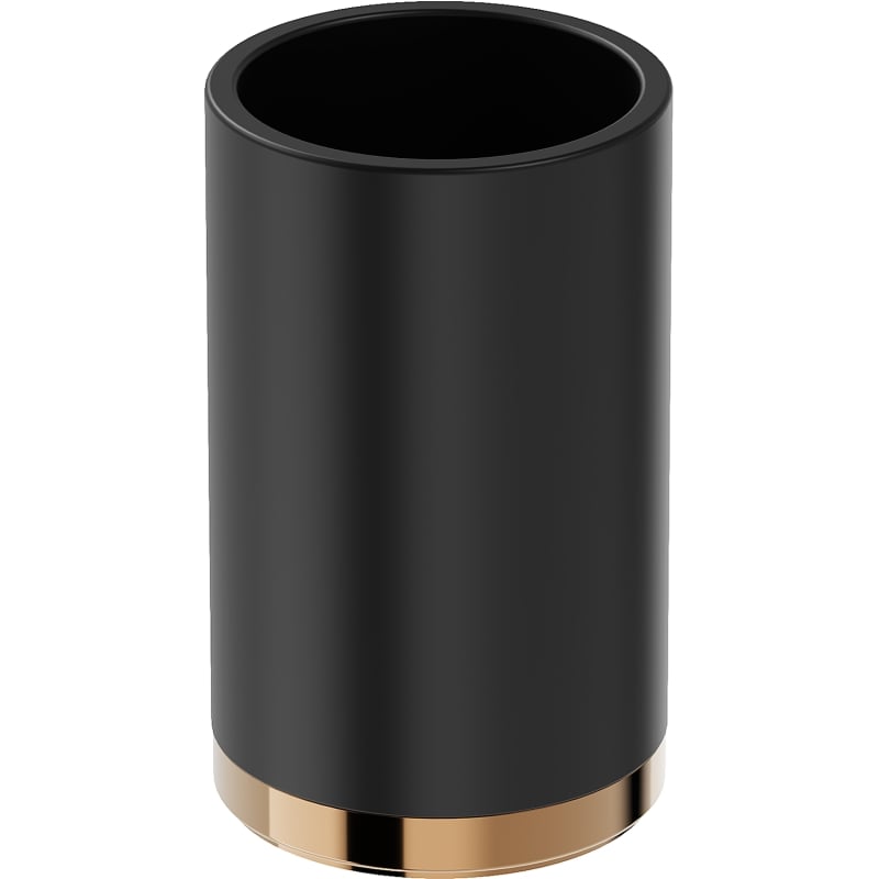 Mexen Triv stehender Zahnputzbecher, schwarz/roségold - 70A33053-60B