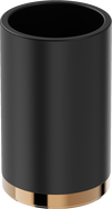 Mexen Triv stehender Zahnputzbecher, schwarz/roségold - 70A33053-60B