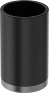 Mexen Triv stehender Zahnbürstenbecher, schwarz/gebräunter Gun Gray gebürstet - 70A33053-66B
