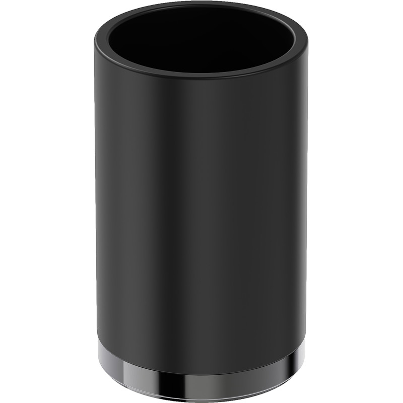 Mexen Triv stehender Zahnbürstenhalter, schwarz/schwarz Chrom - 70A33053-73B