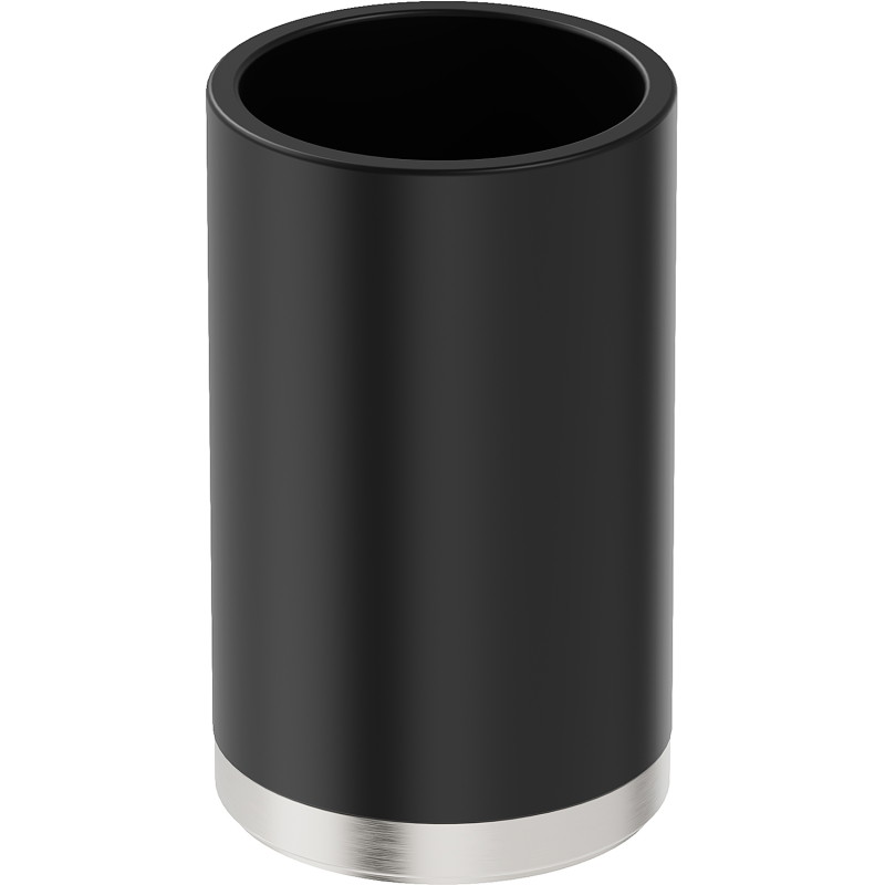 Mexen Triv stehender Zahnbürstenbecher, schwarz/gebürstetes Nickel - 70A33053-97B