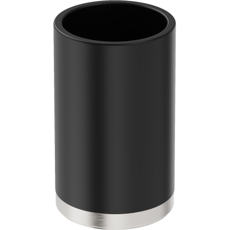 Mexen Triv stehender Zahnbürstenbecher, schwarz/gebürstetes Nickel - 70A33053-97B