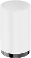 Mexen Triv stehender Zahnbürstenbecher, weiß/black chrome - 70A33053-73W