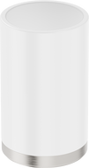 Mexen Triv stehender Zahnbürstenhalter, weiß/gebürstetes Nickel - 70A33053-97W