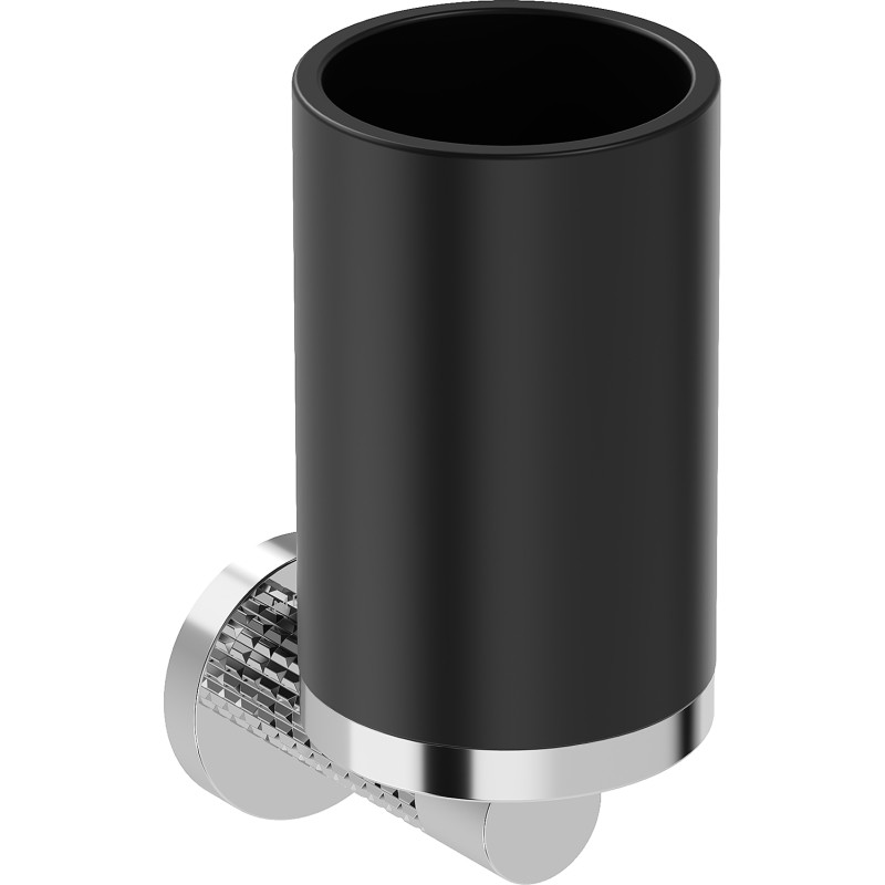 Mexen Triv Zahnputzbecher, Schwarz/Chrom - 70A33051-00B