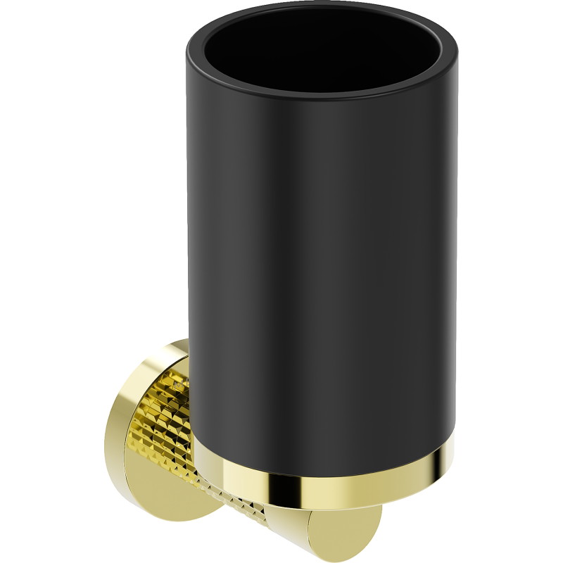 Mexen Triv Zahnbürstenhalter, schwarz/gold - 70A33051-50B