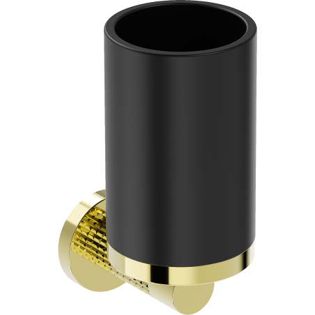 Mexen Triv Zahnbürstenhalter, schwarz/gold - 70A33051-50B