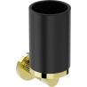Mexen Triv Zahnbürstenhalter, schwarz/gold - 70A33051-50B