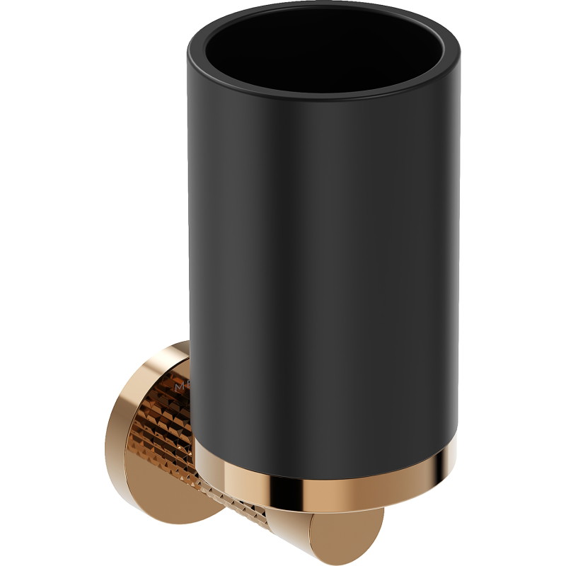 Mexen Triv Zahnputzbecher, Schwarz/Roségold - 70A33051-60B