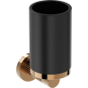 Mexen Triv Zahnputzbecher, Schwarz/Roségold - 70A33051-60B