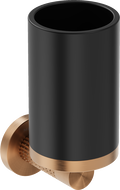 Mexen Triv Becher für Zahnbürsten, schwarz/gebürstetes Kupfer - 70A33051-65B