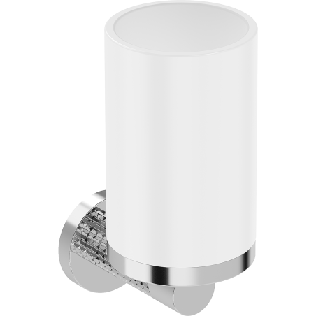 Mexen Triv Zahnbürstenbecher, weiß/chrom - 70A33051-00W