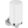 Mexen Triv Zahnbürstenbecher, weiß/chrom - 70A33051-00W