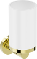 Mexen Triv Zahnputzbecher, weiß/golden - 70A33051-50W