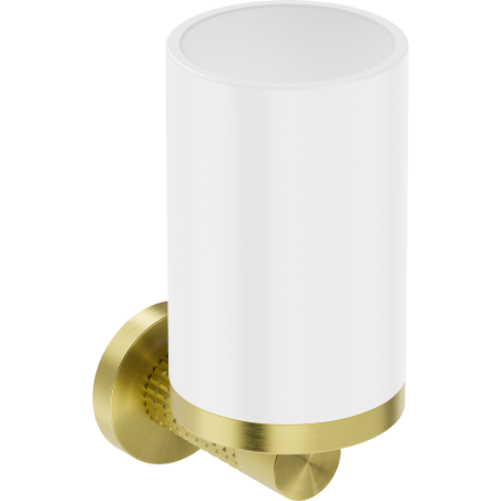 Mexen Triv Becher für Zahnbürsten, weiß/gebrüstet gold - 70A33051-55W