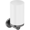 Mexen Triv Zahnputzbecher, weiß/Gun gray gebürstet - 70A33051-66W